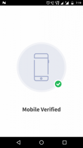 Mobile number verified