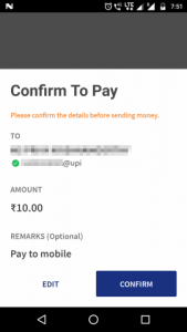 Confirm payment